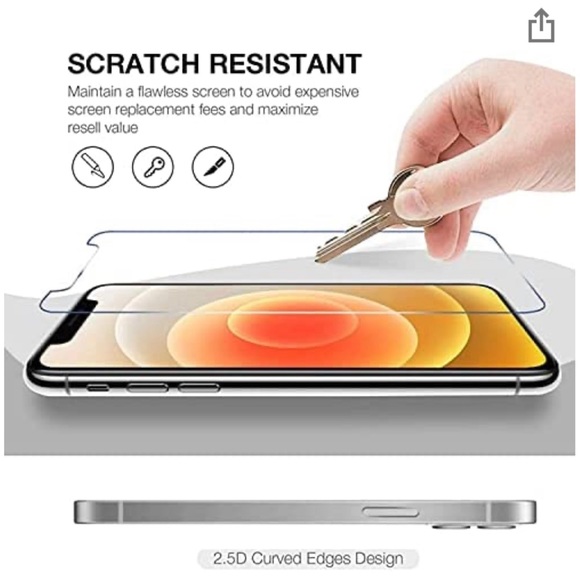 GTRONIC Screen Protector iPhone 12/12 Pro, [3 Pack] -9H - Picture 4 of 6